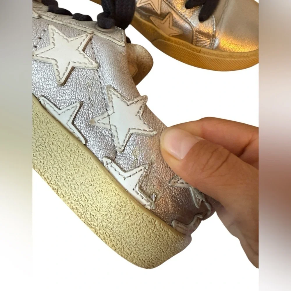Saint Laurent Court Classic Silver Star Sneakers